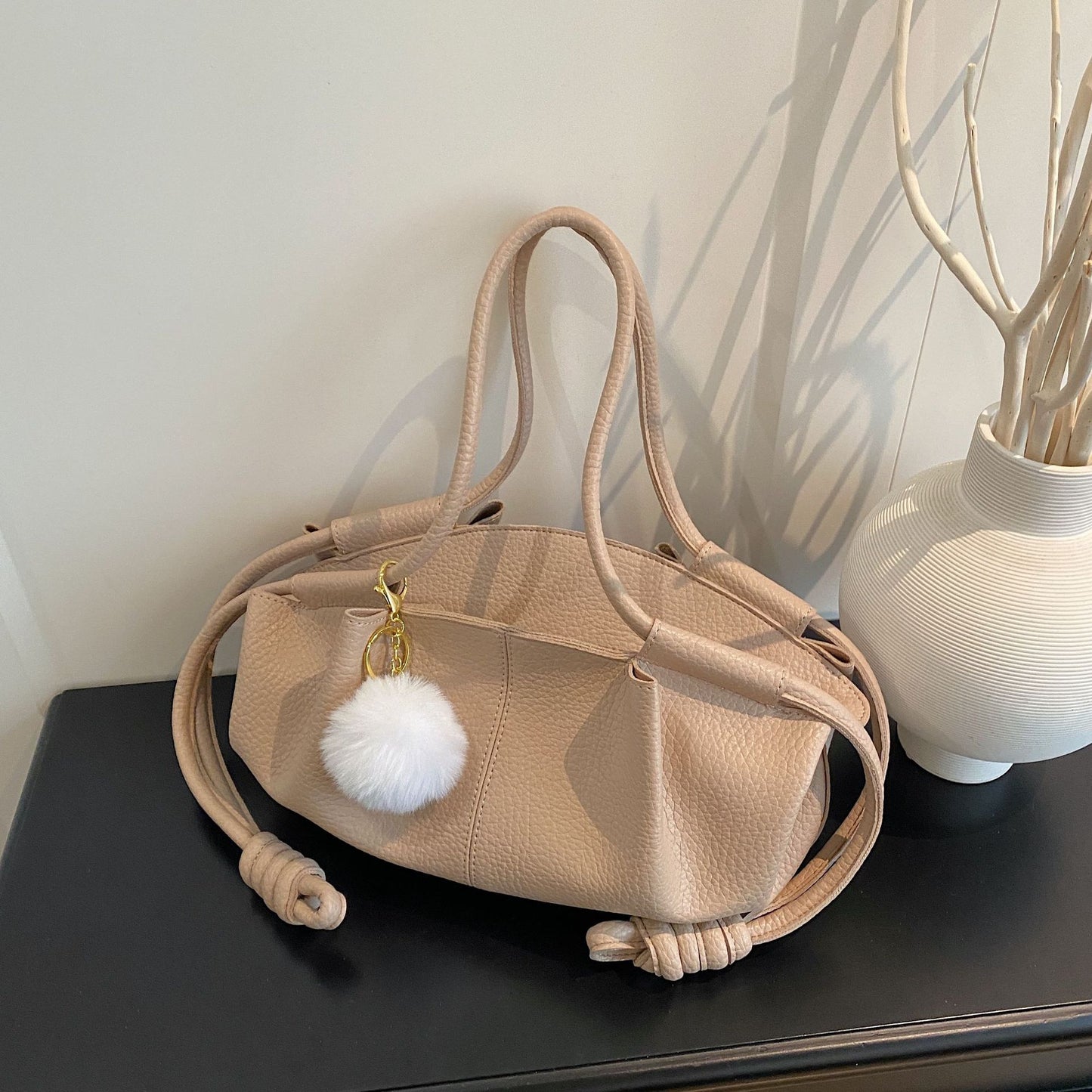 Women's Niche High Sense Soft Leather Cloud Fashion Women's Shoulder Bag