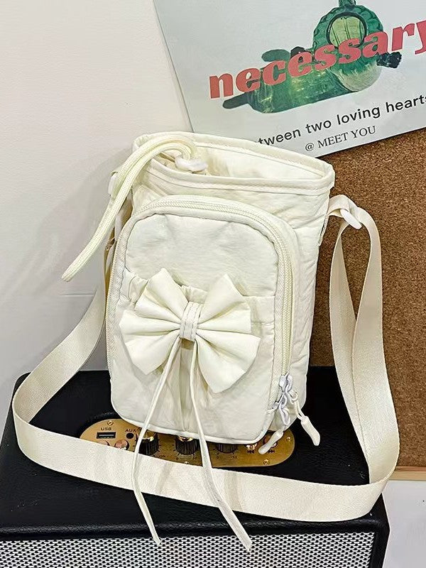 Women's Portable Bow Drawstring Waterproof Thermal Insulation Women's Messenger Bag