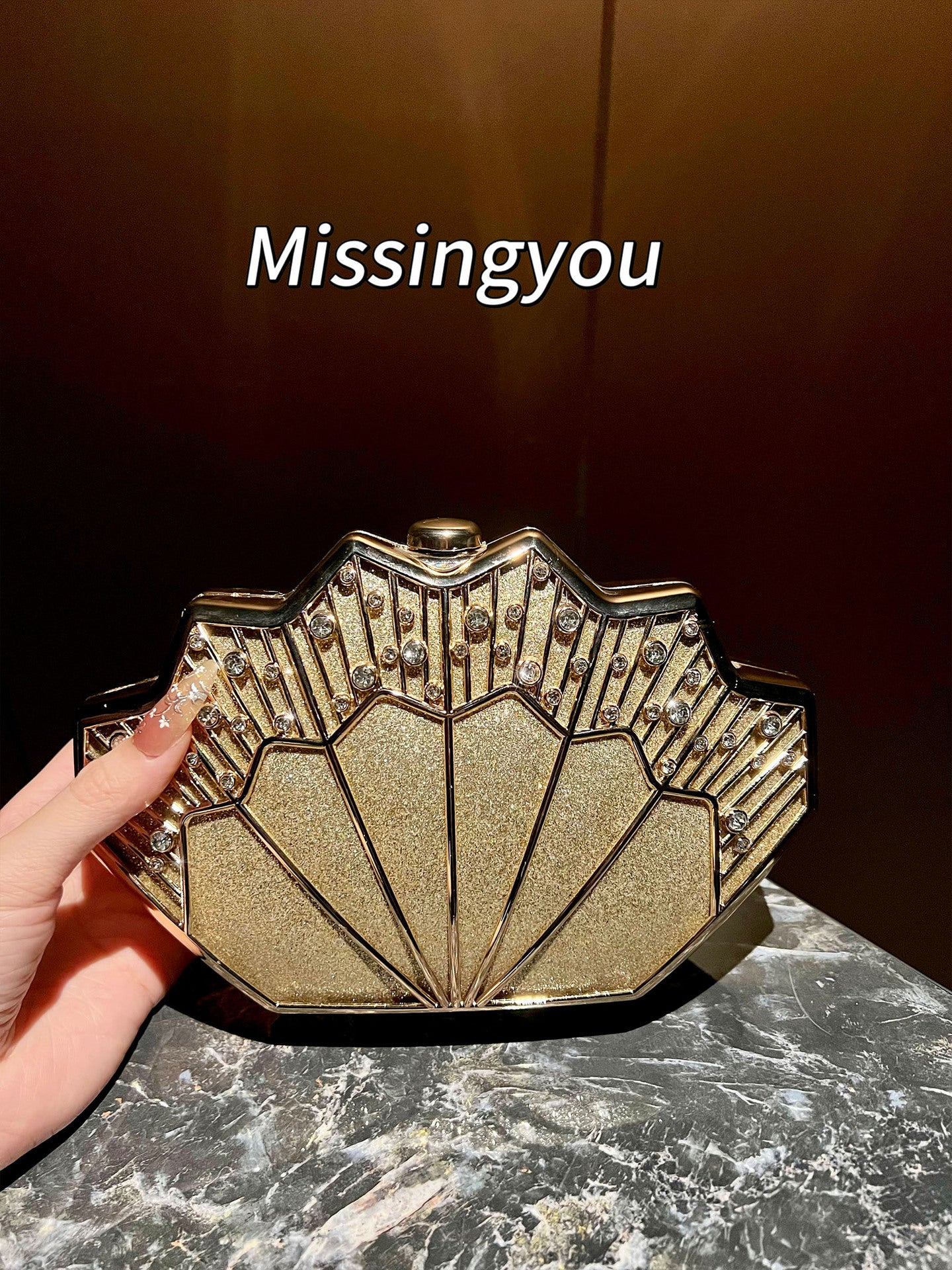 Slouchy Pretty Women's Diamond Clutch High-grade Handbags