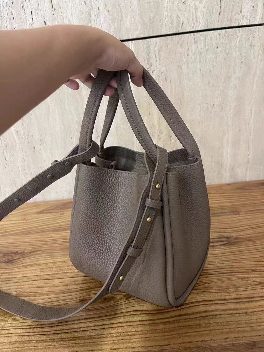 Attractive One Genuine Leather Vegetable Basket Women's Shoulder Bag