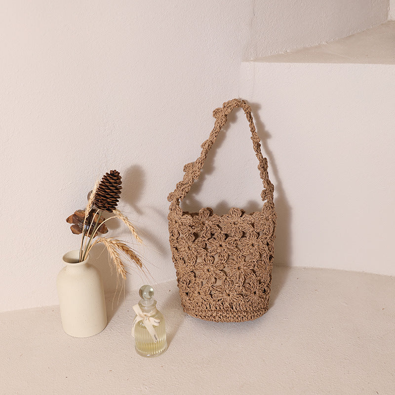 Women's Straw Fashion Lace Woven Seaside Vacation Bags