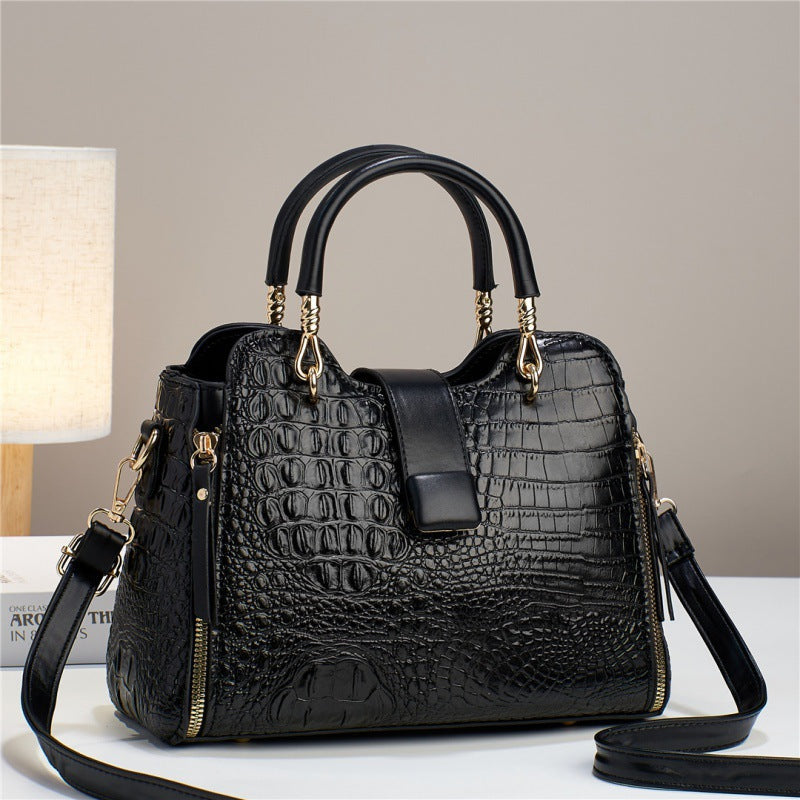 Women's Alligator Print Large Capacity Commuter Women's Handbag