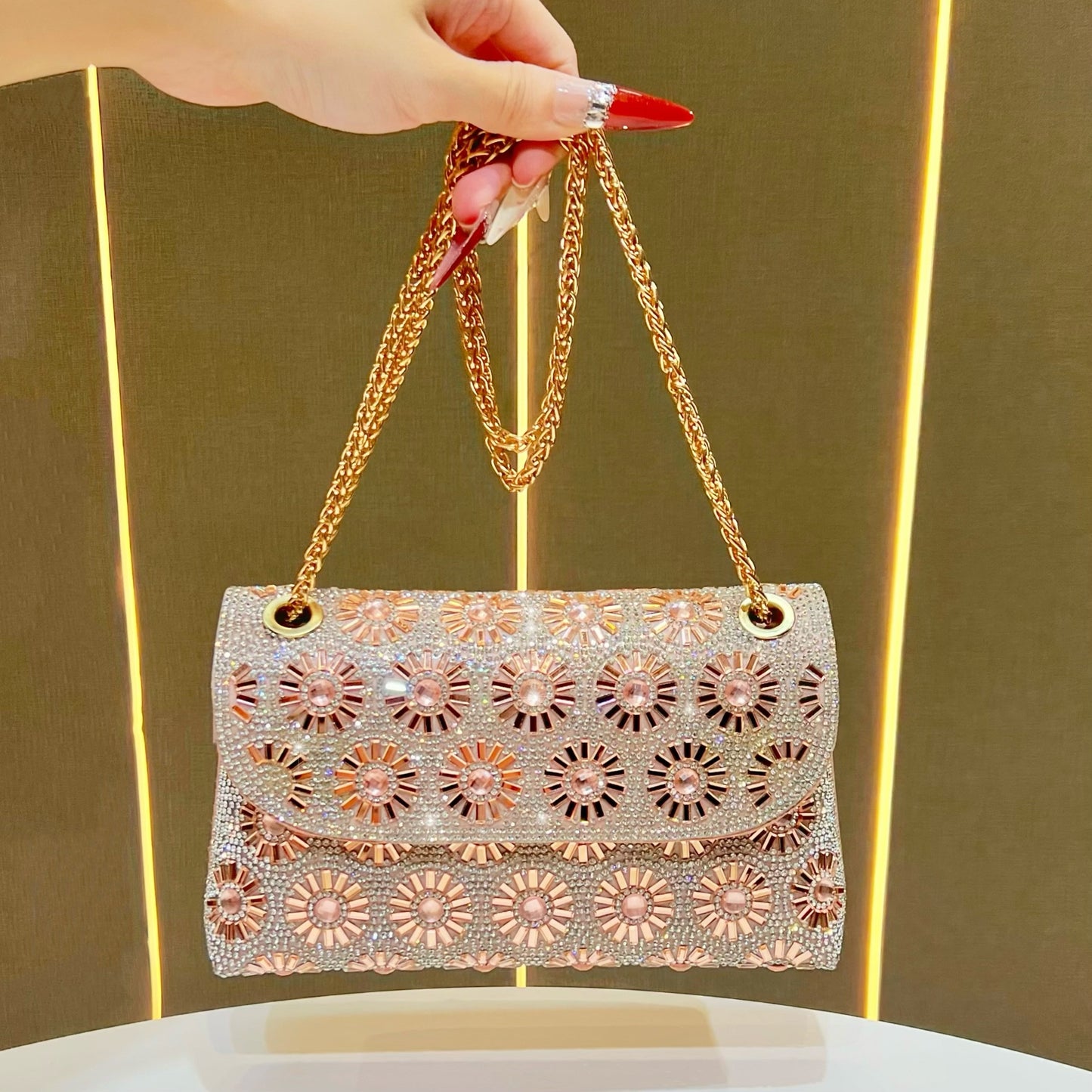 Women's Design Diamond Pouch Fashion Underarm Dinner Bag