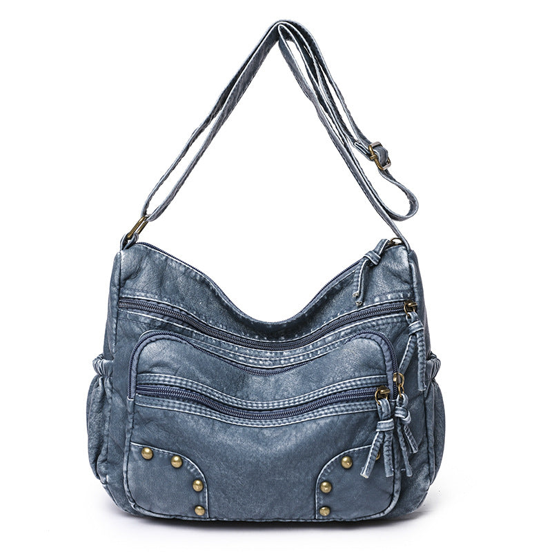 Women's Retro Fashion Wash Soft Leather Backpacks