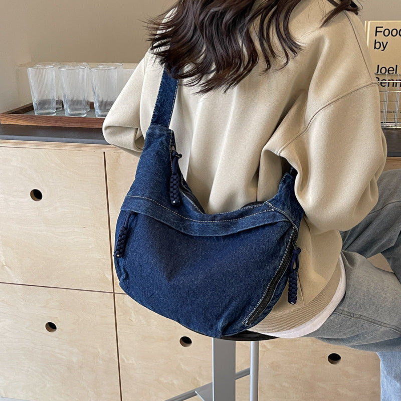 Women's Summer Large Capacity Dumpling Korean Camp Shoulder Bags