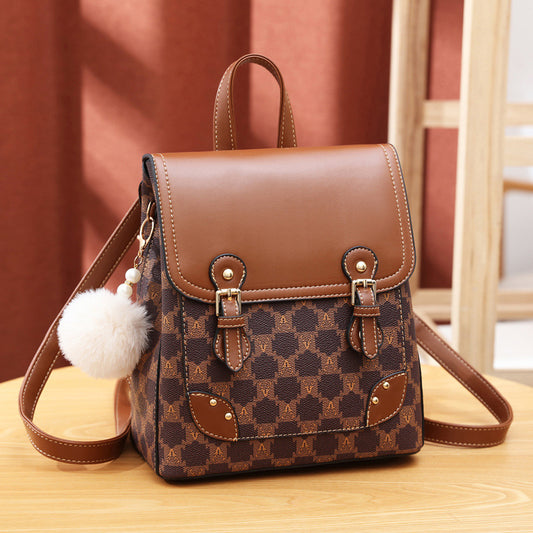 Comfortable Women's Fashion Leather Large Capacity Leisure Backpack