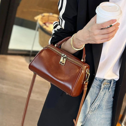 Graceful Women's Leather Pillow Cowhide Fashion Bags