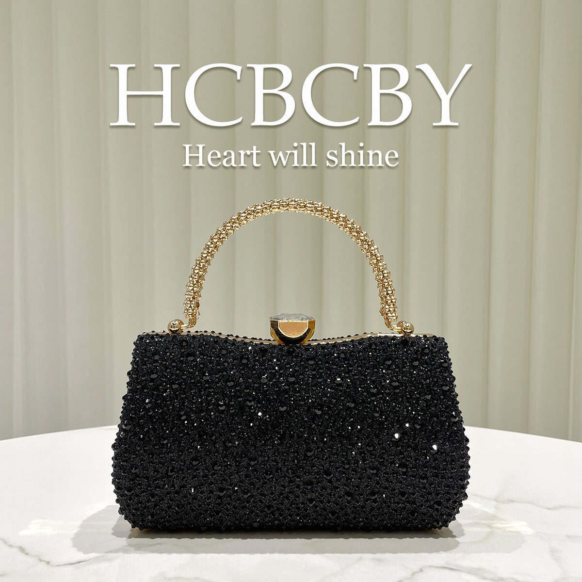 Women's Dark Green Flash Luxury Rhinestone Fashion Elegant Dinner Bag