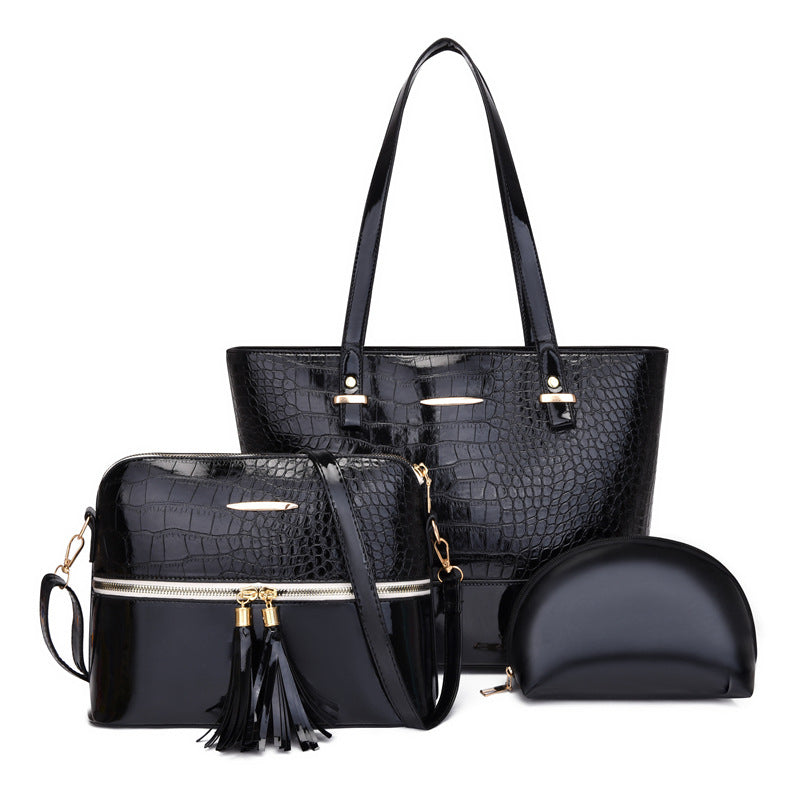 Women's Capacity Match Sets Fashion Popular Stitching Portable Women's Handbag