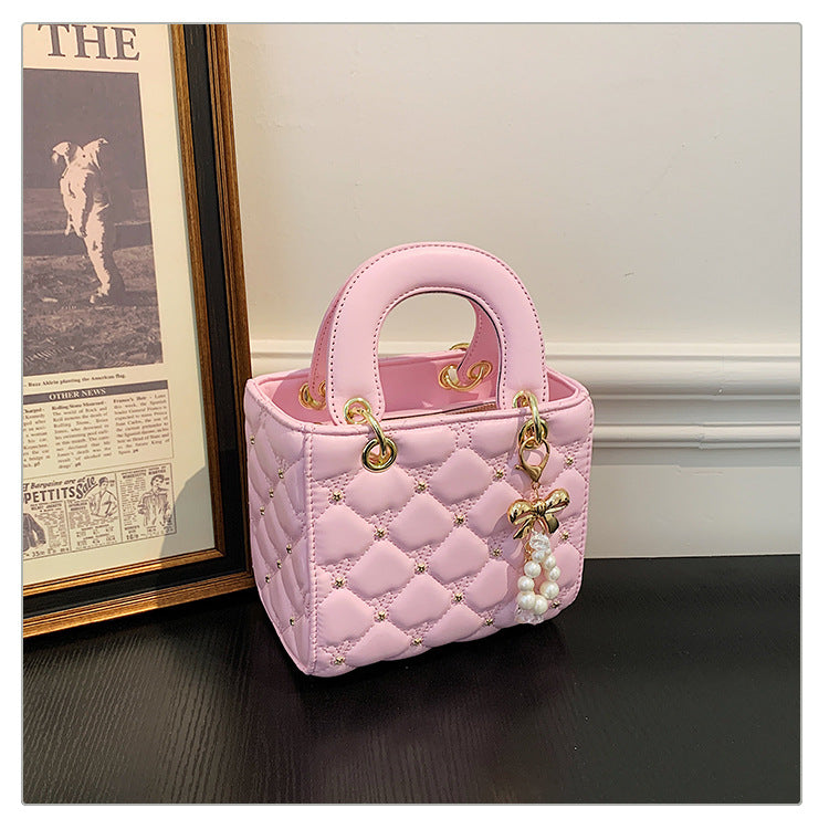 French Minority Style Summer Rhombus Embroidered Bags
