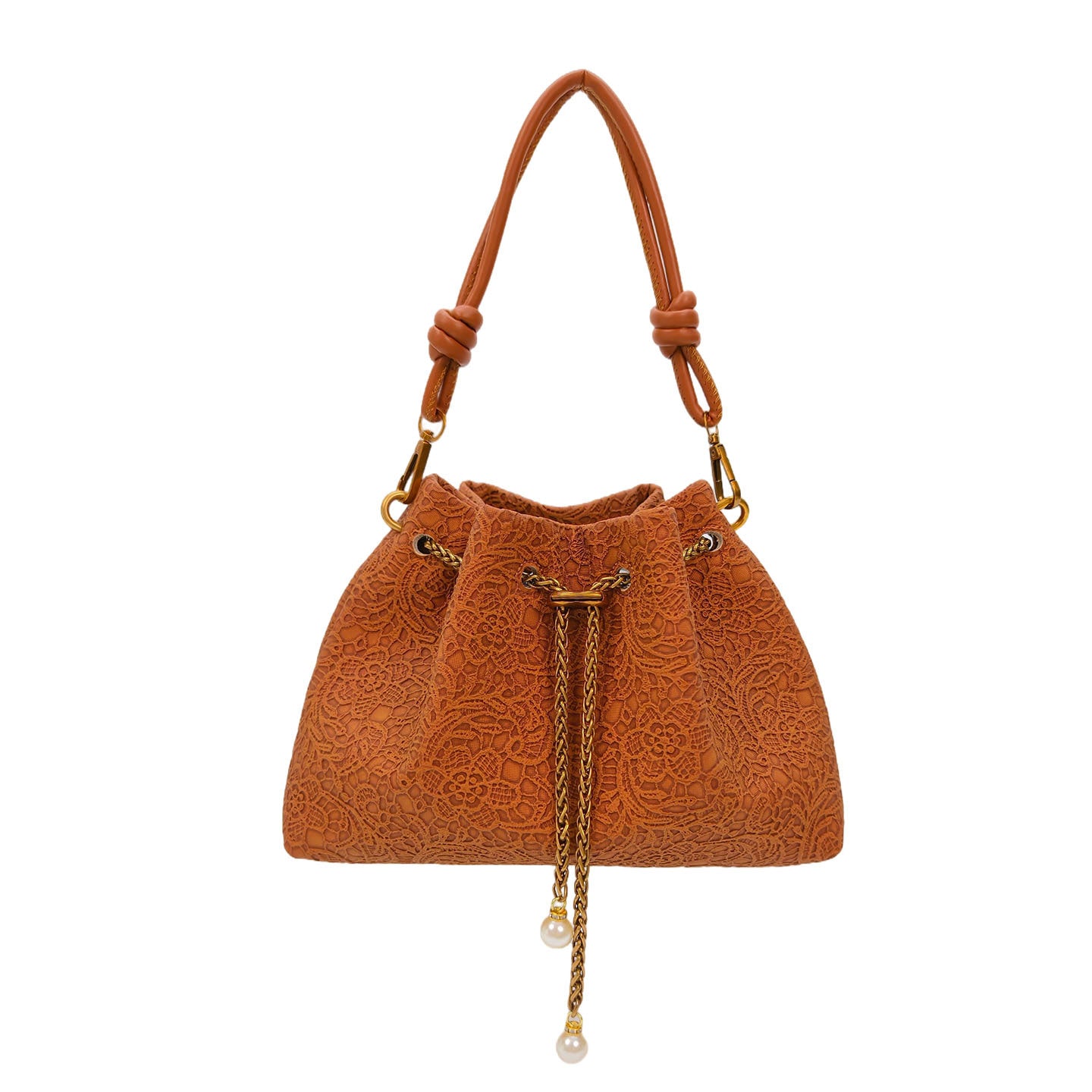 Street Fashion Chain Chinese Simple Drawstring Bucket Bags