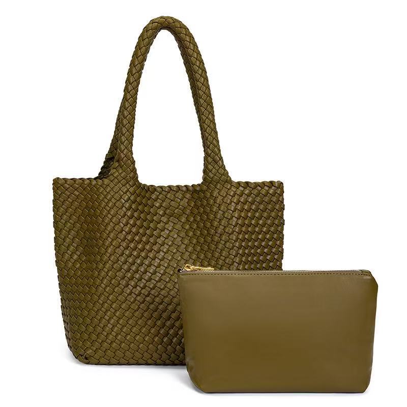 Women's Hand-woven Large Capacity Totes Mother Commuter Shoulder Bags