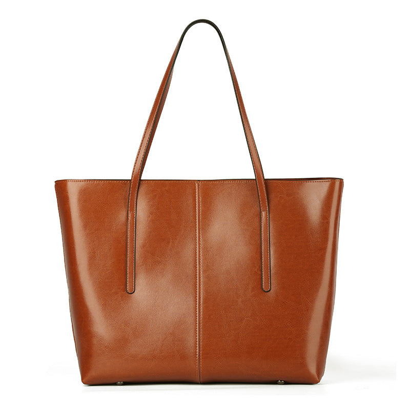 Women's Vintage Cowhide Big Large Capacity Leather Tote Bags