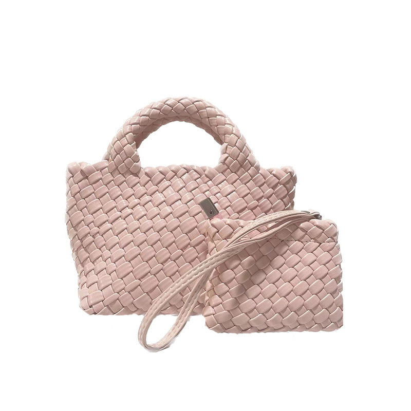 Hand-woven Mini Fashion Portable Chain Pure Color Minimal Versatile Commuter Women's Messenger Bag