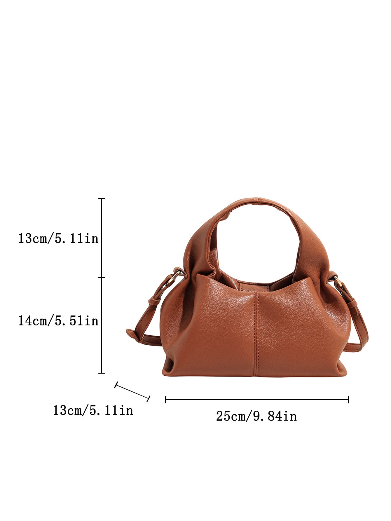 Women's Cloud Lychee Pattern Soft Fashion Solid Women's Handbag