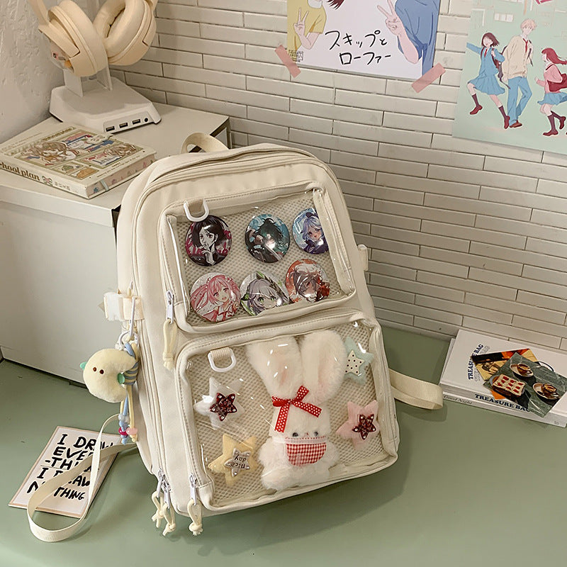 Transparent Lightweight Simple Korean Large Capacity Backpacks