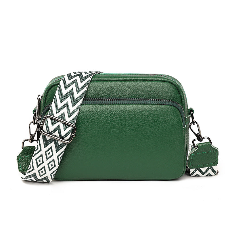 Women's Solid Color Lychee Pattern Simple Shoulder Bags
