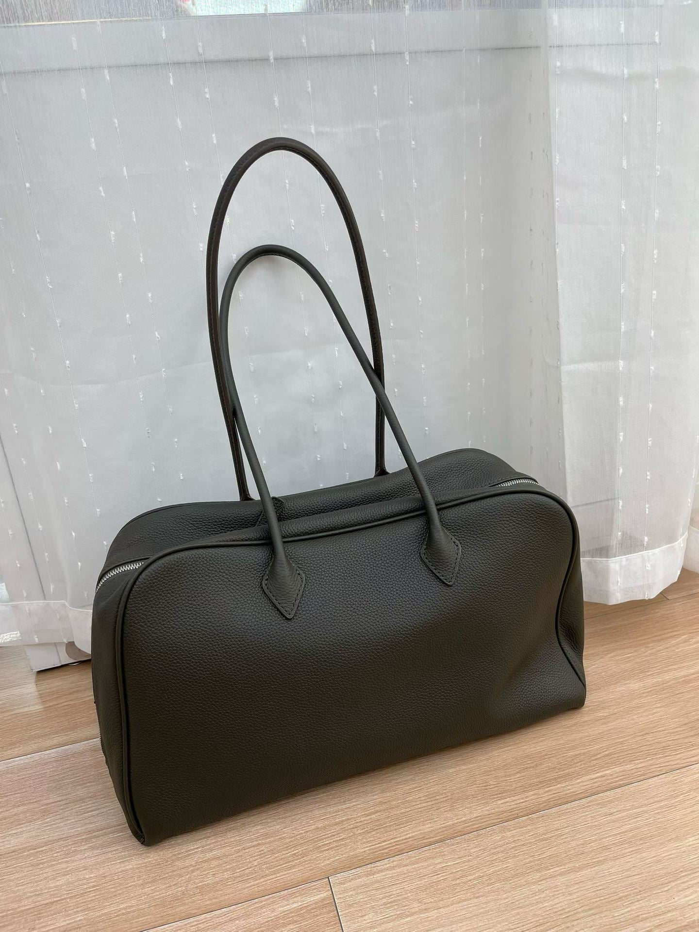 Women's Capacity Bowling Genuine Leather Underarm Boston Women's Shoulder Bag