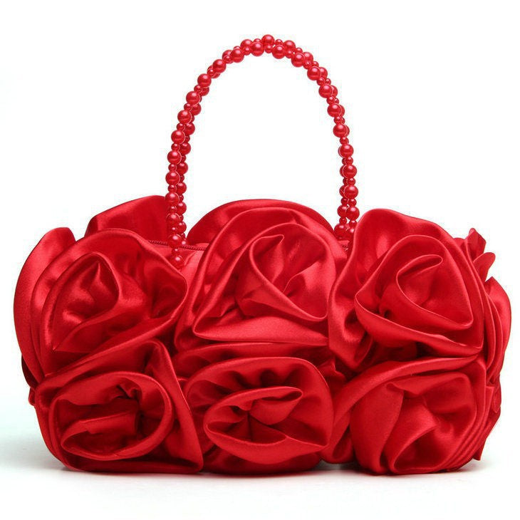 Ipomoea Alba Craft Satin Bridal Bridesmaid Dinner Bag