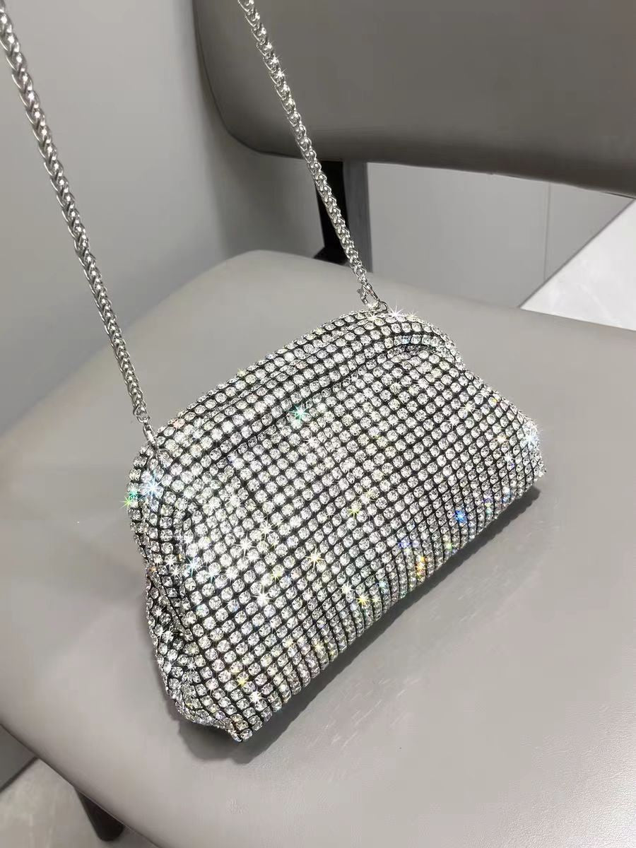 Women's Fashionable Diamond French Shiny Banquet Cloud Women's Clutch