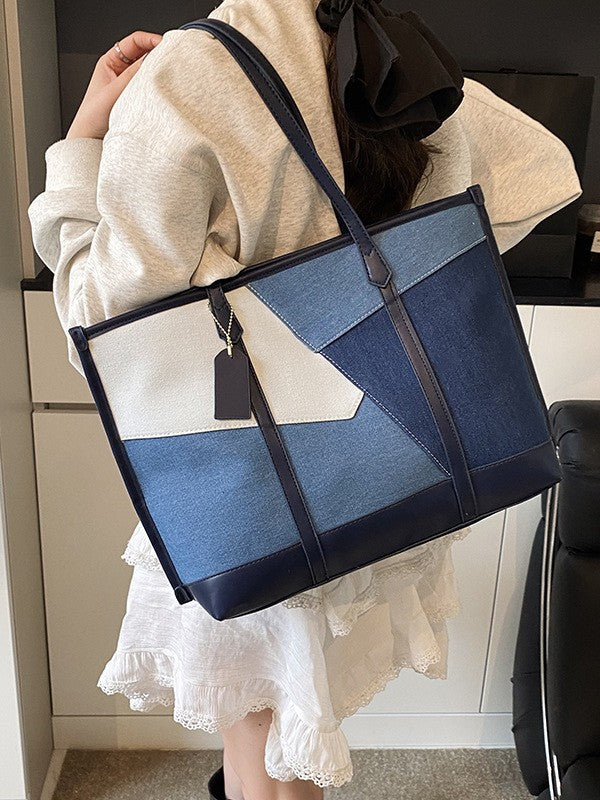 Women's Large Capacity Spring Retro Fashion Contrast Women's Shoulder Bag