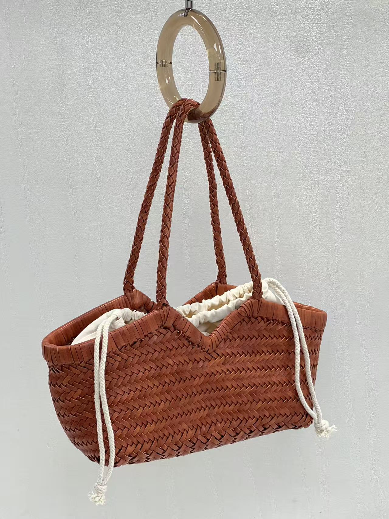 Hand-woven Large High-grade Food Basket Vacation Shoulder Bags