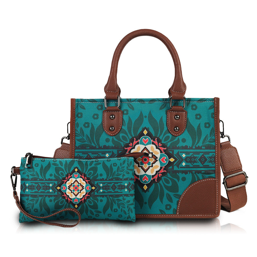 Women's Multifunctional Zipper Bohemian Style Strap Adjustable Large Capacity Tote Bag
