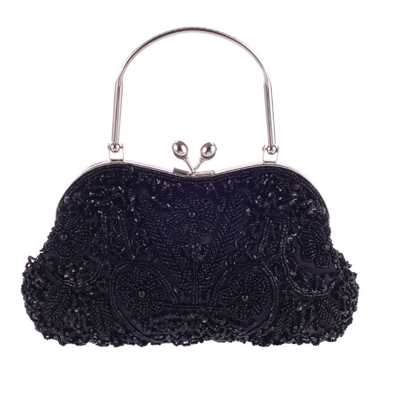 Women's Chinese Style Ethnic Beaded Old Party Clutch Dinner Bag