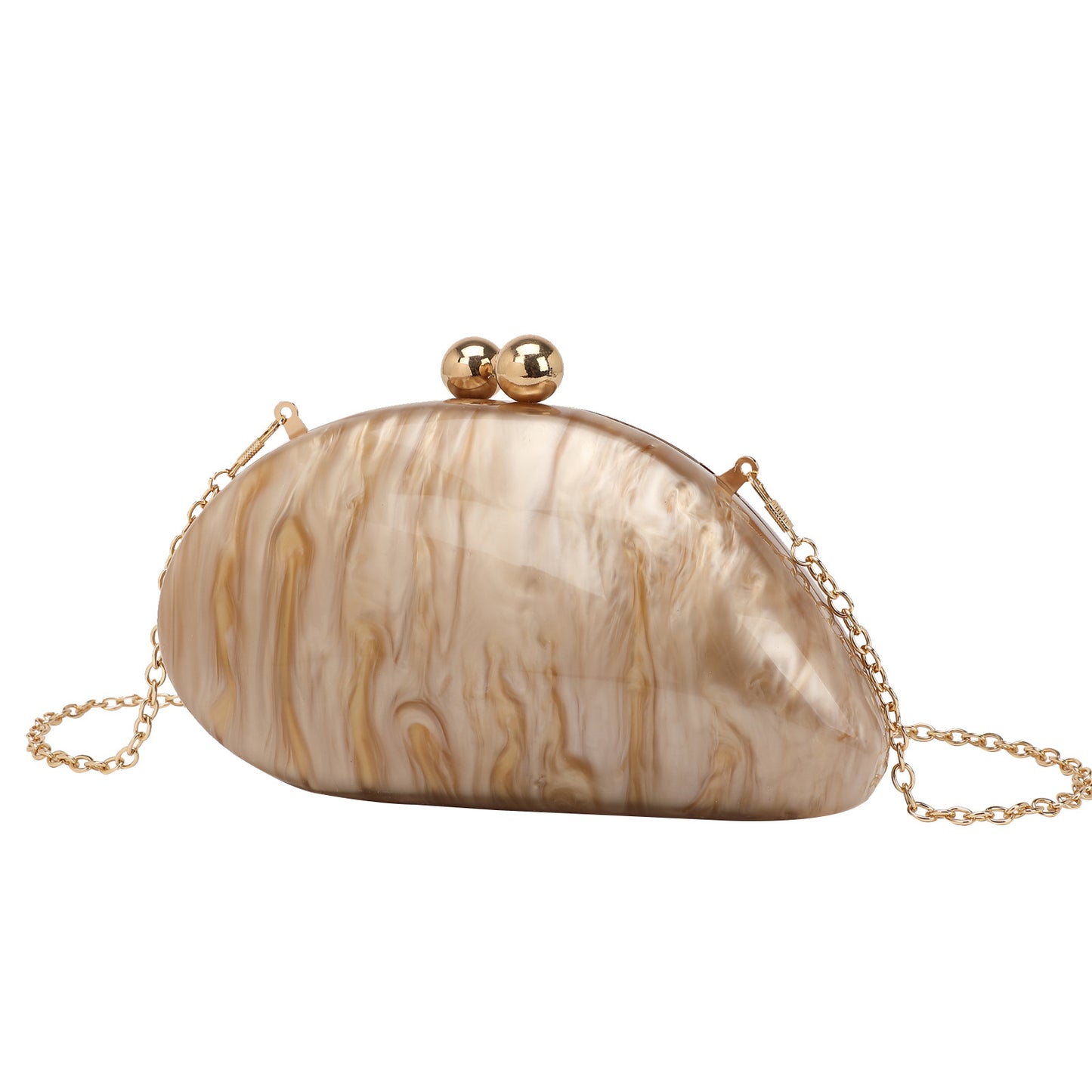 Women's Oval Acrylic One Wedding Banquet Clutch Dinner Bag