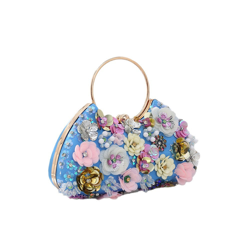 Women's Cheongsam Banquet Clothes Flower Sequin Temperamental Handbags