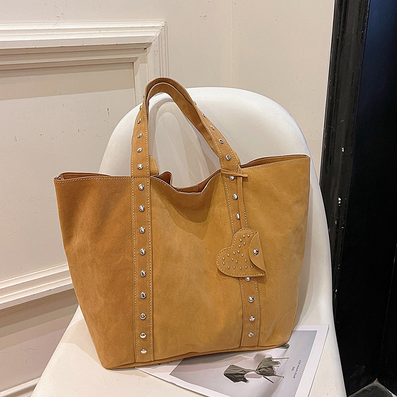 Versatile Cool Fashion Frosted Suede Rivets Women's Messenger Bag