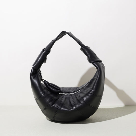 Niche Design Croissant Kosong Sheepskin Dumpling Women's Clutch