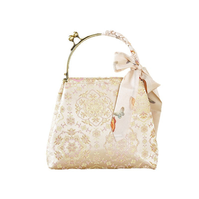 Ancient Style Brocade Jacquard National Cheongsam Han Chinese Clothing Women's Handbag