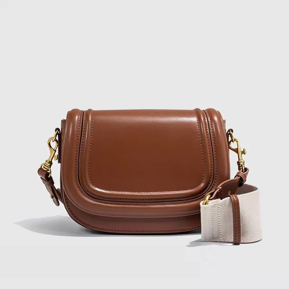 Elegant Fashion Saddle Trendy High-grade Underarm Women's Handbag