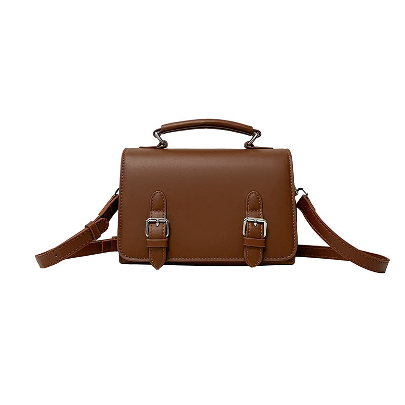 Solid Color Simple Textured Retro Commuter Neutral Large Men's Shoulder Bag