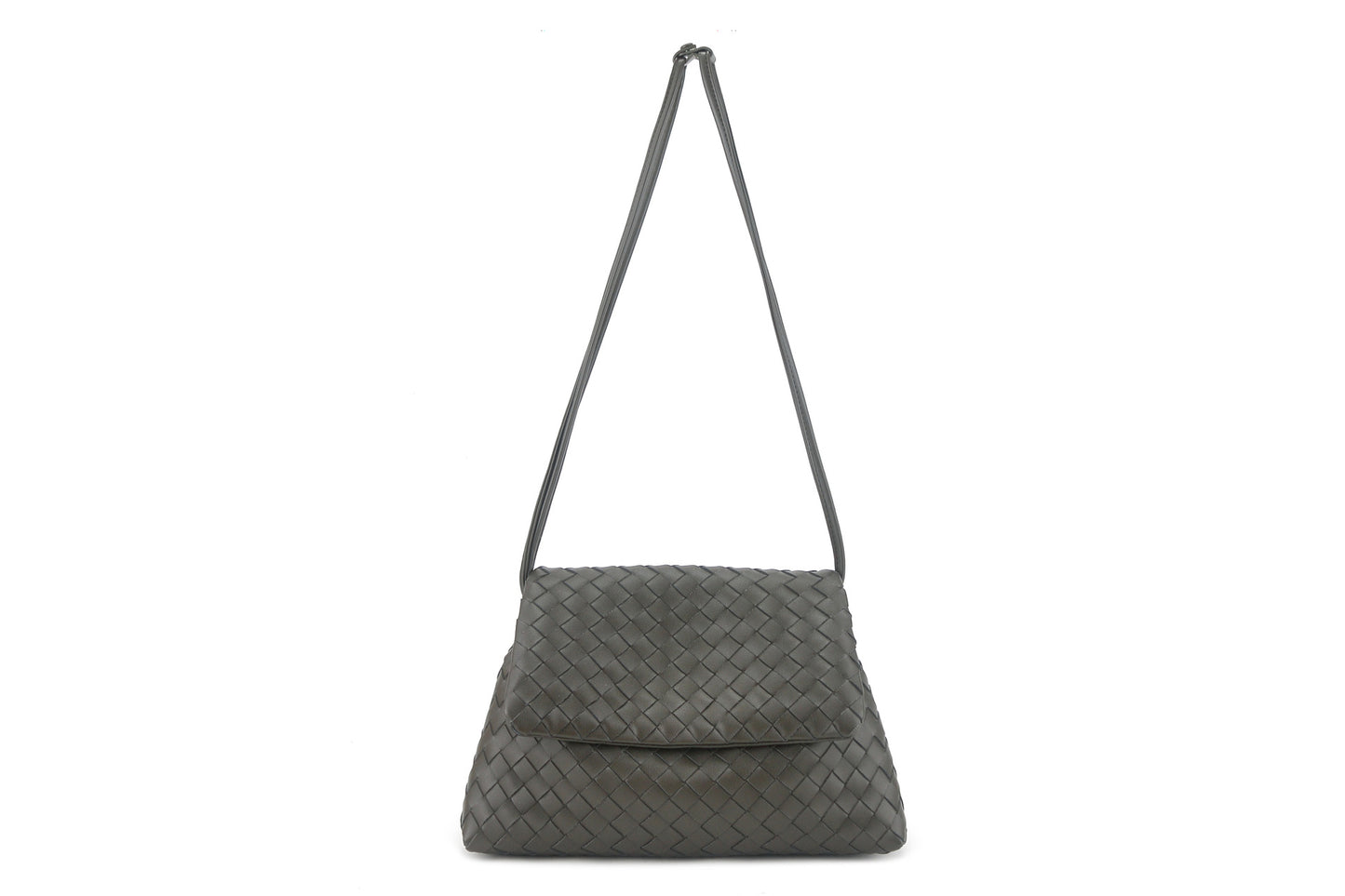 Summer Authentic Leather Weave Clamshell Drawstring Underarm Women's Shoulder Bag