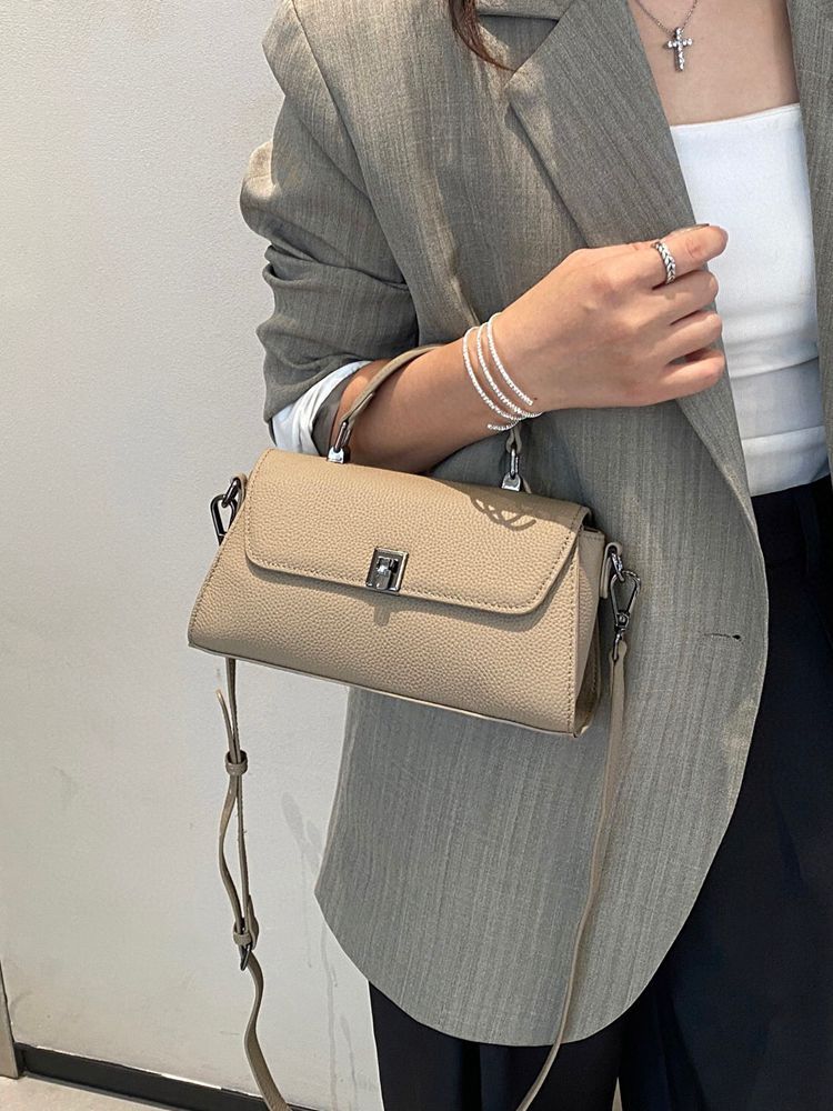 Women's Portable Female Lady Minority Genuine Leather Commuter Small Square Bag