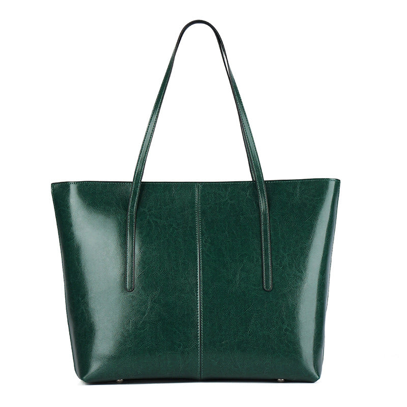 Women's Vintage Cowhide Big Large Capacity Leather Tote Bags