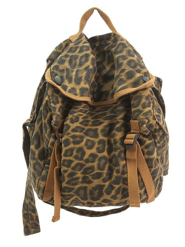 Vintage Leopard Print Large Capacity Idle Women's Messenger Bag