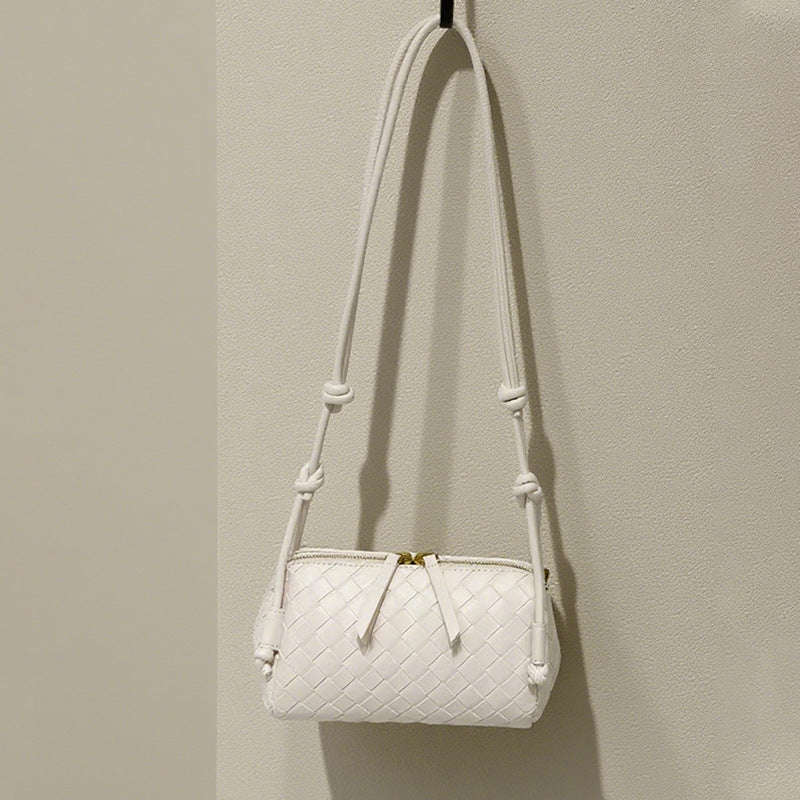 Women's Handmade Cowhide Woven Underarm Fashion Bags