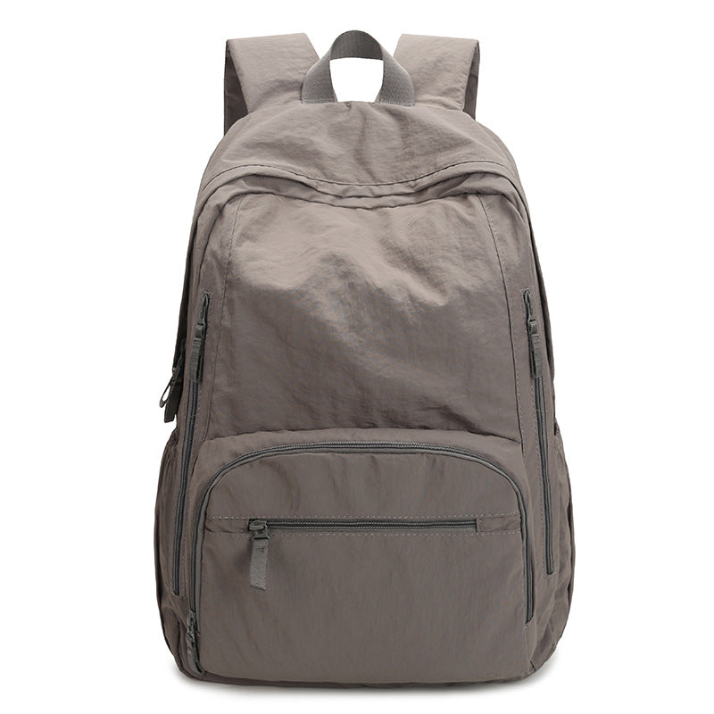 Women's & Men's Color Textured Niche Lightweight Large Capacity Leisure Backpack
