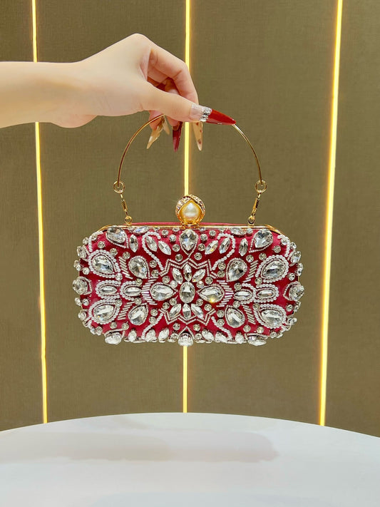 Women's Rhinestone Clutch Diamond Exquisite Niche Banquet Dinner Bag