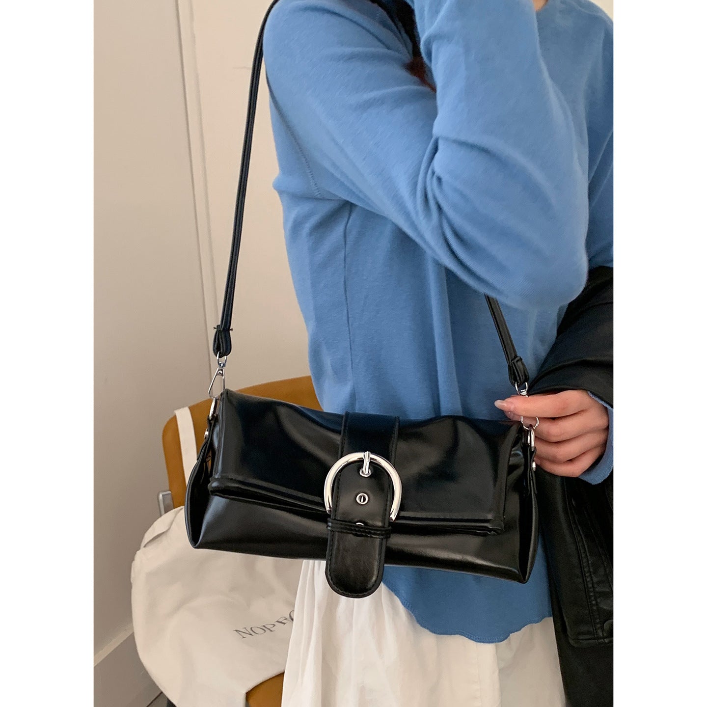 Women's Korean Fashion Pouches Commuter Simple Small Square Bag