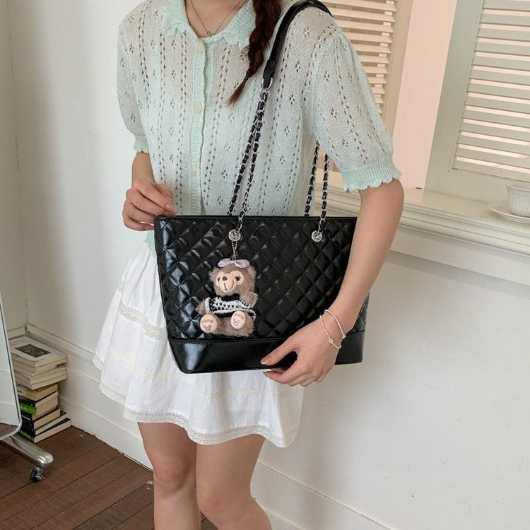 Women's Simple Solid Color Large Capacity Stylish Good Texture Leisure Backpack