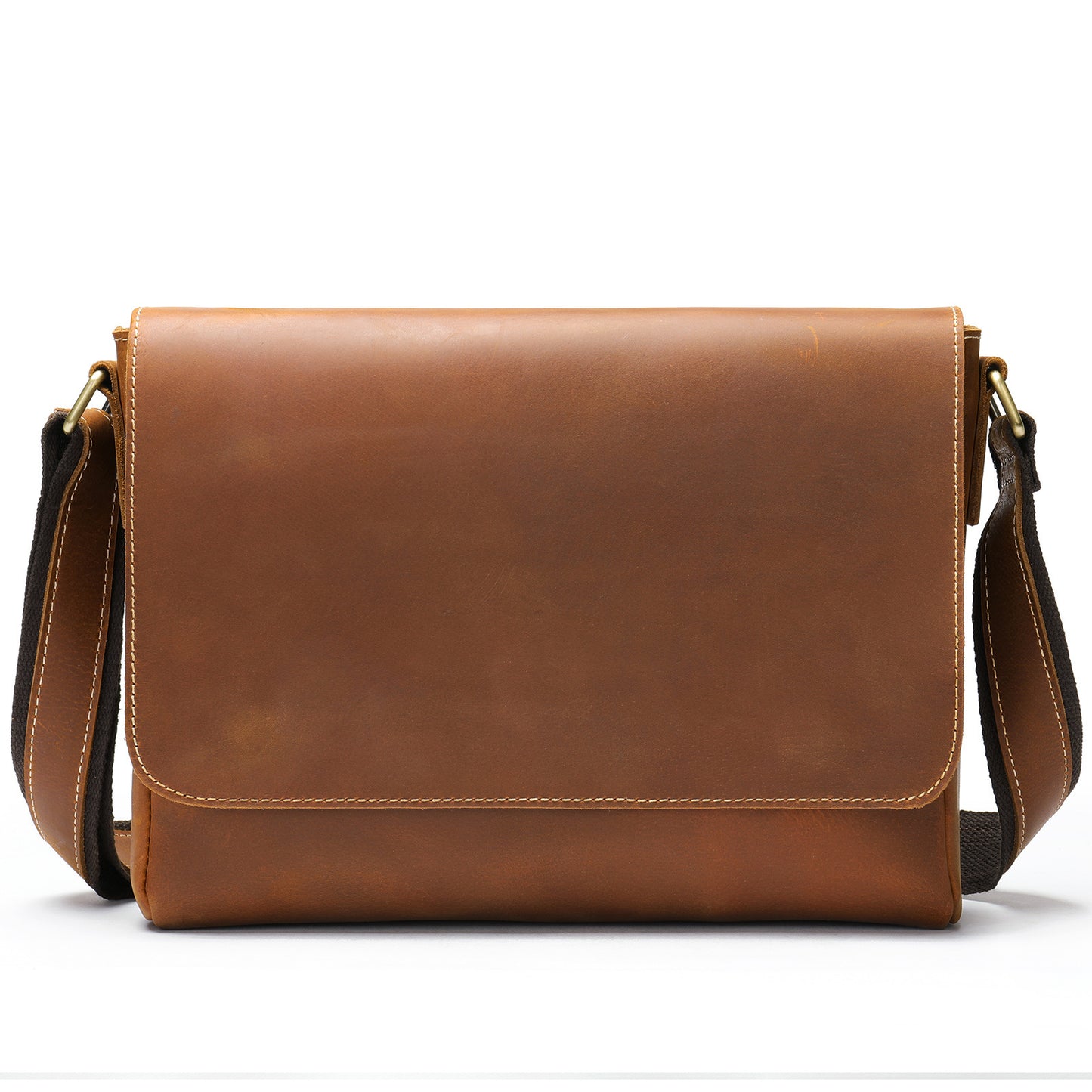 Men's Leather Fashion Crazy Horse First Layer Cowhide Men's Shoulder Bag
