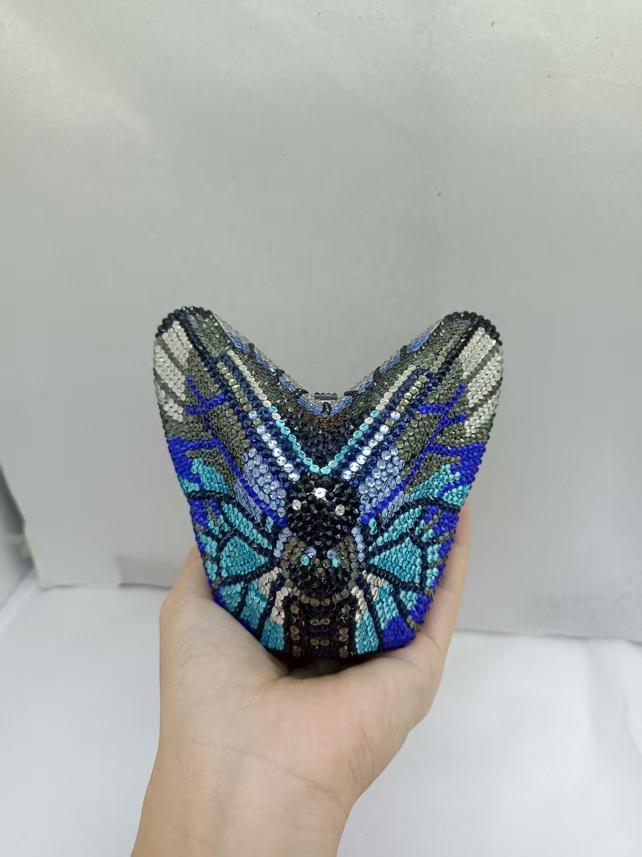 Butterfly Bottoming Drill Clutch Party Banquet Dinner Bag