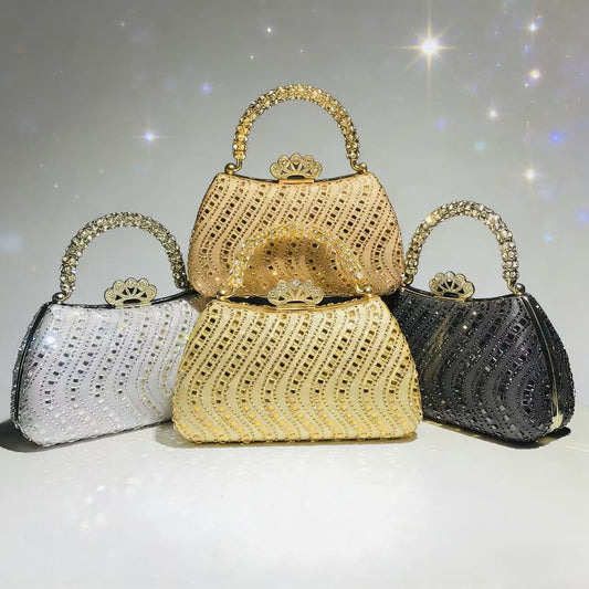 Women's Fashion Personalized Rhinestone Banquet Dress Elegant Diamond Dinner Bag