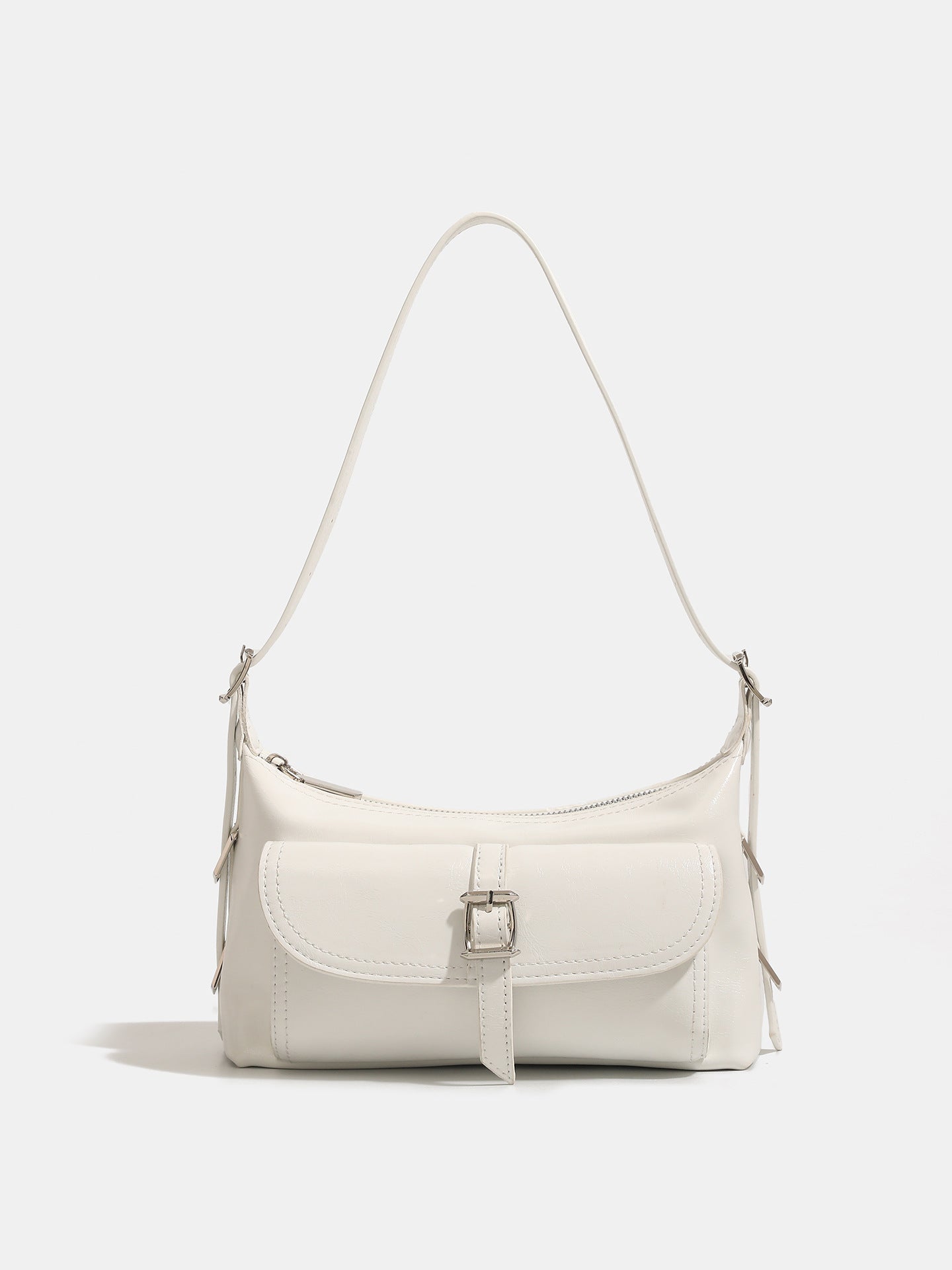 Women's Oil Wax Skin Underarm Fashion Motorcycle Women's Shoulder Bag