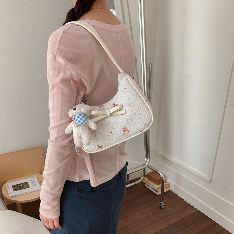 Women's Girly Style Design Cartoon Printed Fashion Small Square Bag