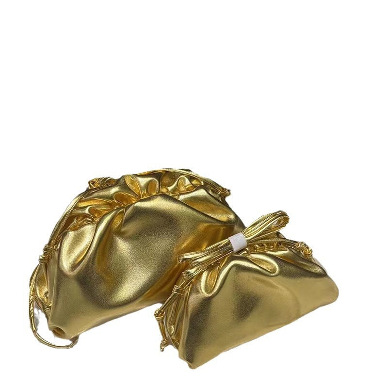 Women's Design Genuine Leather Dumpling Clutch Cowhide Bags